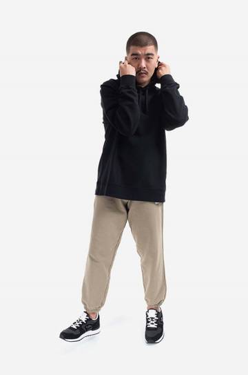 Хлопковая кофта Norse Projects Fraser Tab Series Hoodie мужская цвет чёрный с капюшоном однотонная N20.1282.9999-9999 Хлопковая кофта Norse Projects Fraser Tab Series Hoodie мужская цвет чёрный с капюшоном однотонная N20.1282.9999-9999