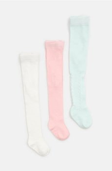 Набір колготок у пастельних кольорах, 3 штуки - різнобарвний