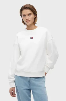 Женский белый свитшот BADGE Белый M Tommy Jeans DW0DW17325
