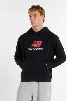 Мужское черное худи Athletics FT Logo Черный M New Balance MT51512BK