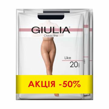 Набор женских колготок Giulia Like 20 DEN, Nero, размер 5, 3 пары Набор женских колготок Giulia Like 20 DEN, Nero, размер 5, 3 пары