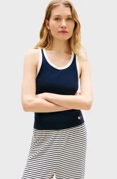 Женская темно-синяя майка TANK Синий XS Tommy Hilfiger UW0UW06308