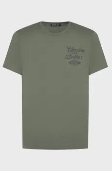 Мужская темно-зеленая футболка Зеленый L Replay M6645 .000.M2660