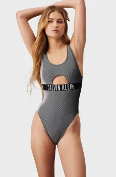 Женский купальник в полоску ONE PIECE Черный S Calvin Klein KW0KW02640