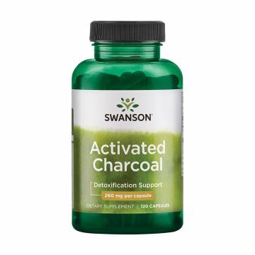 Активированный уголь Swanson Activated Charcoal 260 мг, 120 капсул