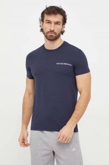 Футболка лаунж Emporio Armani Underwear 2 шт цвет красный с принтом Футболка лаунж Emporio Armani Underwear 2 шт цвет красный с принтом