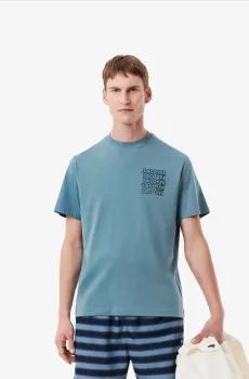 Мужская голубая футболка Голубой L-XL Lacoste TH0288CUN