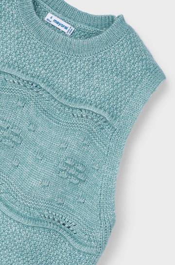 Детская безрукавка Mayoral цвет бирюзовый лёгкий 4364