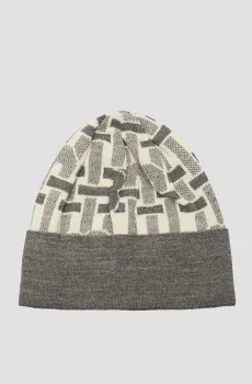Женская серая шерстяная шапка с узором Серый ONESIZE Baldinini L5B002XXMSLA;GRPN