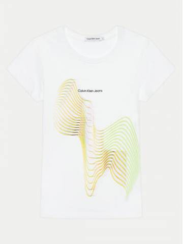 Calvin Klein Jeans Футболка Meta Min Graphic IG0IG02427 Білий Slim Fit Calvin Klein Jeans Футболка Meta Min Graphic IG0IG02427 Білий Slim Fit