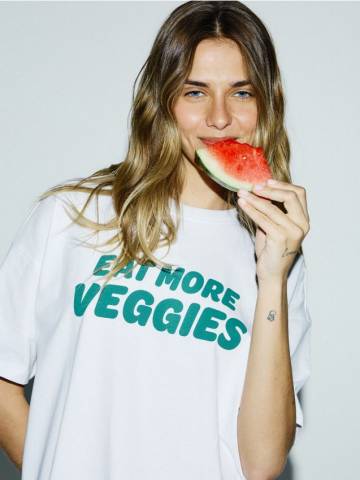 Reserved - Футболка з принтом - білий - WU811-00X