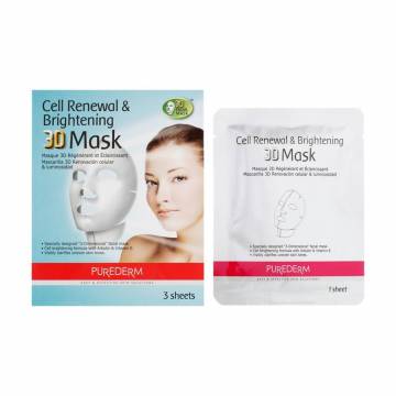 Набор 3D масок для лица Purederm Cell Renewal&Brightening 3D Mask, 3*35 г Набор 3D масок для лица Purederm Cell Renewal&Brightening 3D Mask, 3*35 г