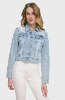 Женская голубая джинсовая куртка Голубой L DKNY E2RL0688