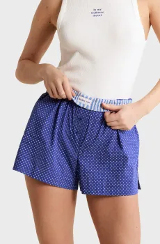 Женские синие шорты в горошек ATLAS Синий M Etam 6557710