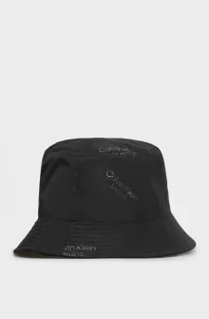 Мужская черная панама с узором Черный ONESIZE Calvin Klein K50K511801