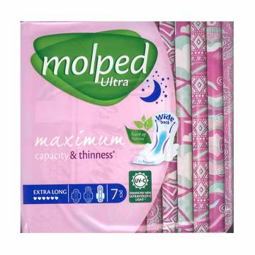 Гигиенические прокладки Molped Ultra Night Deo Floral, 7 шт Гигиенические прокладки Molped Ultra Night Deo Floral, 7 шт