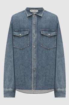 Синяя джинсовая рубашка с патчем