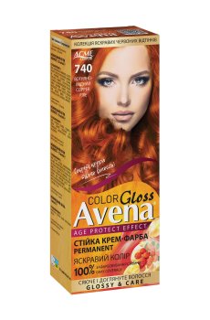 Стойкая крем-краска для волос Acme Color Avena Gloss Color 740 Огненно-медный, 133 мл