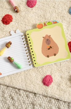 Нотатник з мотивом капібари - light blue