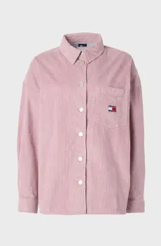 Женская розовая вельветовая рубашка TJW WASHED CORD OVERSHIRT EXT Розовый M Tommy Jeans DW0DW18619