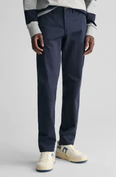 Мужские темно-синие чиносы SLIM TWILL CHINOS Синий 38-32 Gant 1505221