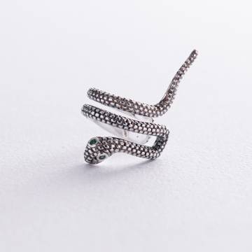Серебряная серьга - каффа "Змея" 123291 Серебряная серьга - каффа "Змея" 123291