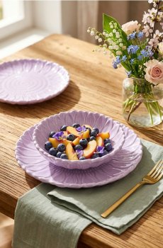 Миска з квітковим мотивом - Фіолетовий