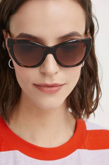 Солнцезащитные очки Emporio Armani женские цвет коричневый Солнцезащитные очки Emporio Armani женские цвет коричневый