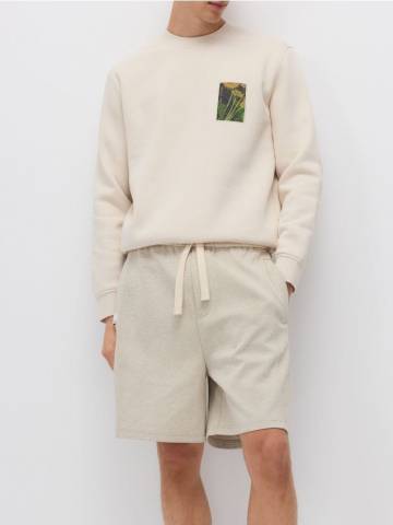 Reserved - Шорти baggy - бежевий - 620EF-08X Reserved - Шорти baggy - бежевий - 620EF-08X