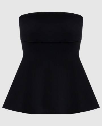 Черный топ с логотипом Черный топ с логотипом