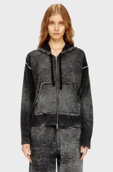 Женское темно-серое шерстяное худи MAGLIA Серый M Diesel A22036 0TKCY