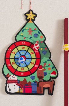 Різдвяна мішень для дартсу з липкими м’ячиками - різнобарвний