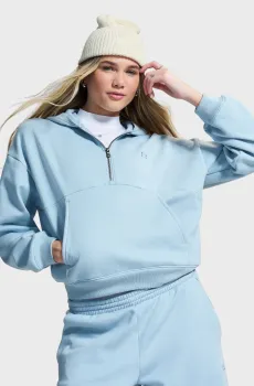 Женское голубое худи UA Icon Fleece HZ Hoodie Голубой M Under Armour 6012843-034