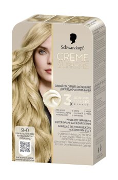 Перманентная крем-краска для волос Creme Supreme 9-0 Натуральный экстра-светлый блонд, 182 мл