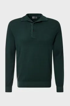 Мужское темно-зеленое шерстяное поло Зеленый XXL Pierre Cardin PC.-C5 50704.5037