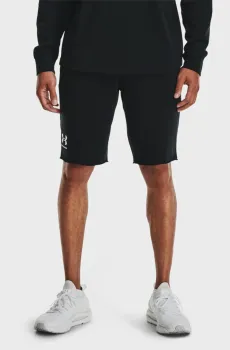 Мужские черные шорты UA RIVAL TERRY SHORT Черный S Under Armour 1361631-001