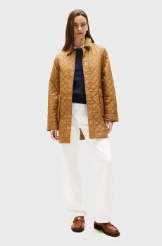 Женская бежевая куртка PADDED NYLON REG QUILTED Бежевый S Tommy Hilfiger WW0WW46448