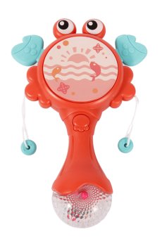 Музыкальная игрушка-погремушка Lindo Краб, красная, с рождения (668-114 чер)