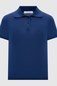 Синее поло BELLICO из шелка