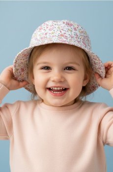 Бавовняний bucket hat з квітковим мотивом - різнобарвний