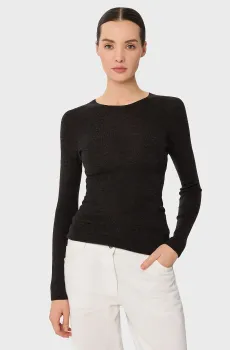 Женский черный шерстяной джемпер Черный 44 MARC&ANDRE W25-00MW2119