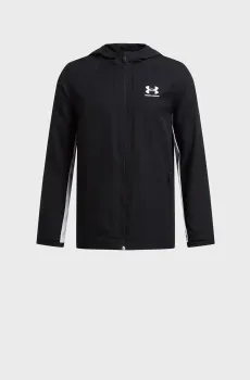 Детская черная ветровка UA B Rival Wvn Jacket Черный 10 Under Armour 1390154-001