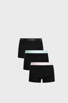 Мужские черные боксеры (3 шт) RELAXED FIT TRUNK Розовый M Calvin Klein LV00NB4286