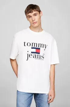 Мужская белая футболка TJM OVZ RWB TJ TWIST TEE Белый L Tommy Jeans DM0DM20080