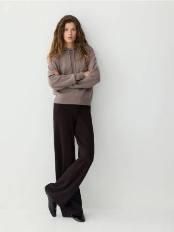 Reserved - LADIES` TROUSERS - темно коричневий - TF114-89X Reserved - LADIES` TROUSERS - темно коричневий - TF114-89X