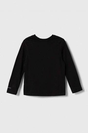 Хлопковый детский лонгслив Calvin Klein Jeans цвет чёрный Хлопковый детский лонгслив Calvin Klein Jeans цвет чёрный