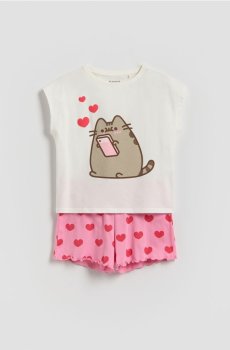 Reserved - Піжамний комплект Pusheen - кремовий - 630IN-01X
