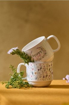 Керамічні великодні горнятка 2 штуки - рожевий