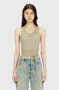 Женская бежевая майка T-ANKY-TAIL-S1 Бежевый M Diesel A21019 0EJAI