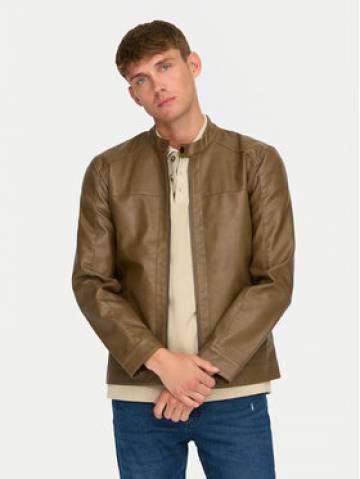 Only & Sons Куртка зі штучної шкіри Mike 22012339 Коричневий Regular Fit Only & Sons Куртка зі штучної шкіри Mike 22012339 Коричневий Regular Fit
